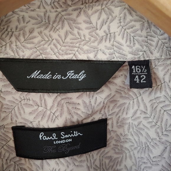 Paul Smith London Button Down Dress Shirt Size 16 1/2 Byard Trim Fit - Picture 14 of 16